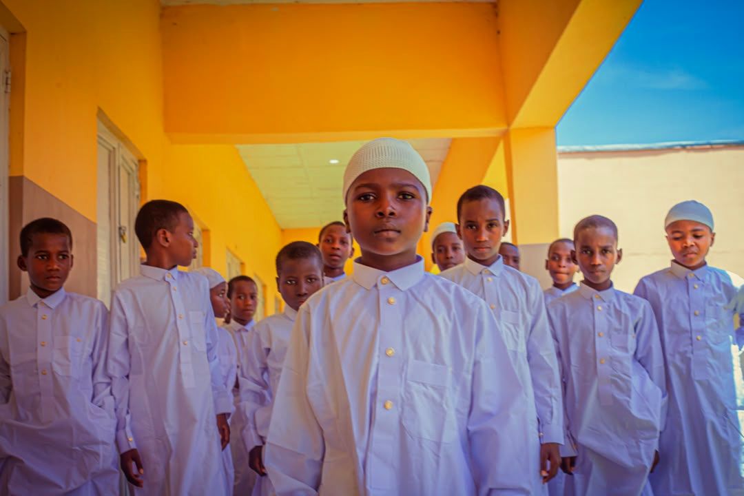 Pupils in the school corridor